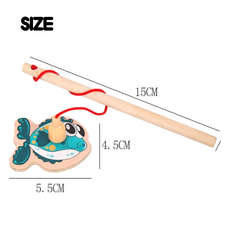 Детские магниты игрушки для рыбалки материалы Монтессори Обучающие деревянные