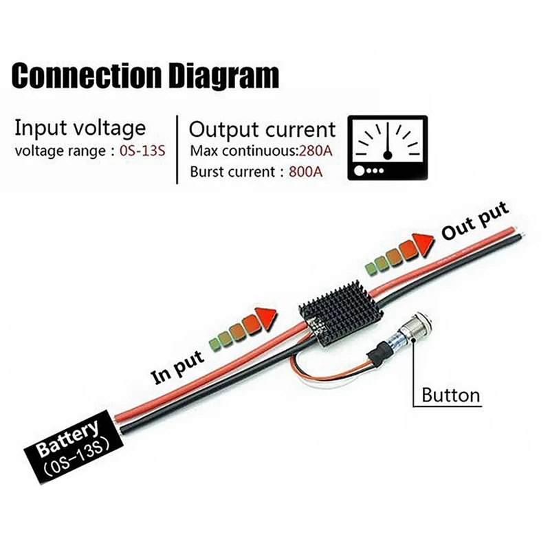 1Pcs V2.0 Antispark Switch Pro 280A/800A 13S Safe & 6374 Brushless Motor Sensory 170Kv | Спорт и развлечения