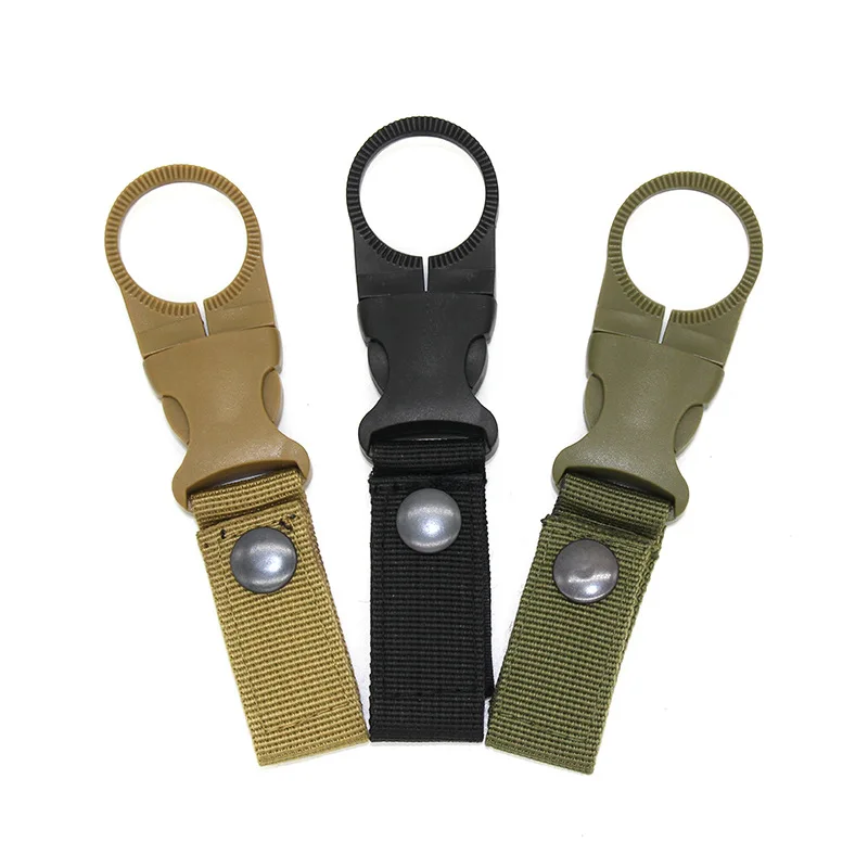 

Water Bottle Buckle Holder Tactical Gear Military Nylon Webbing Buckle Hook EDC Climb Carabiner Belt Clip Bush Camping