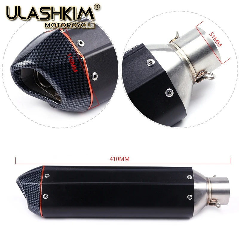Глушитель выхлопной трубы мотоцикла средний передний Lik Slip On для Yamaha YZF 600 R6 1998 до