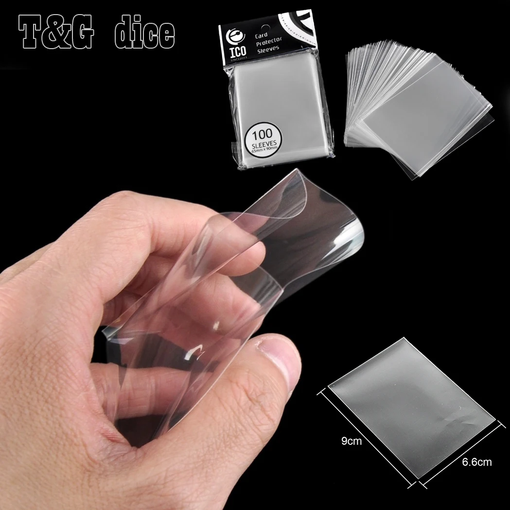 100 шт. прозрачные защитные чехлы для карт 66 х90 мм|Настольные игры| |