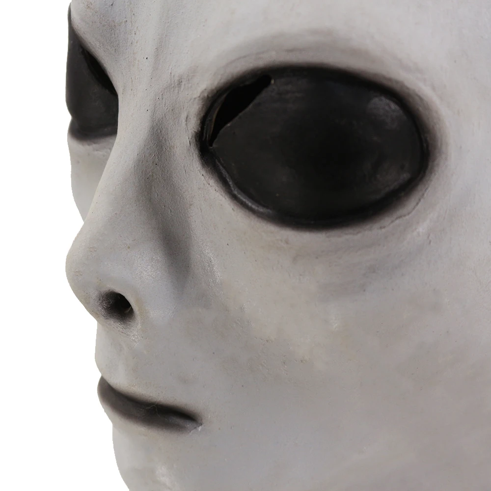 Латексная Маска инопланетянина, светится в темноте, UFO, инопланетянин, космическое пространство, Roswell, маска инопланетянина, костюм на Хэллоуин, головные уборы, вечерние, для взрослых, серая