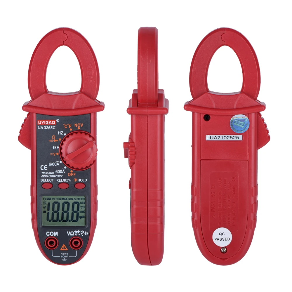 QHTITEC UA3268C клещи Profsional автоматическими настройками TRMS 6000 отсчетов мультиметр