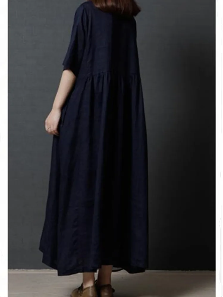 2021 женское летнее свободное Хлопковое платье-трапеция в стиле преппи удобное