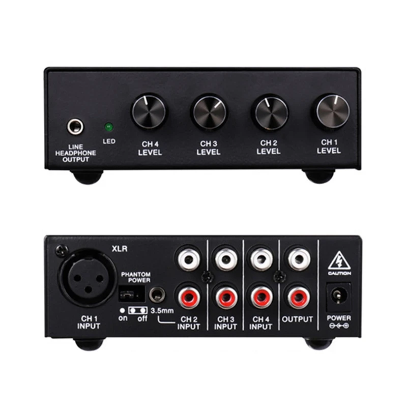 MX500 мини стерео микрофон миксер Rca 5-канальный маленький диспенсер для прямой