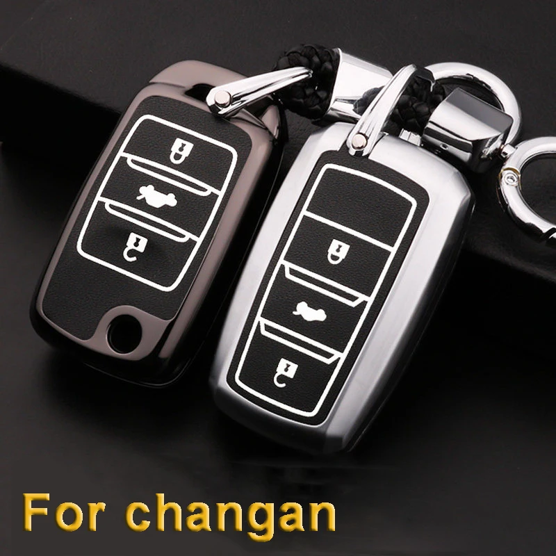 Светящийся чехол для автомобильных ключей из цинкового сплава ПУ кожи Changan CS75 EADO