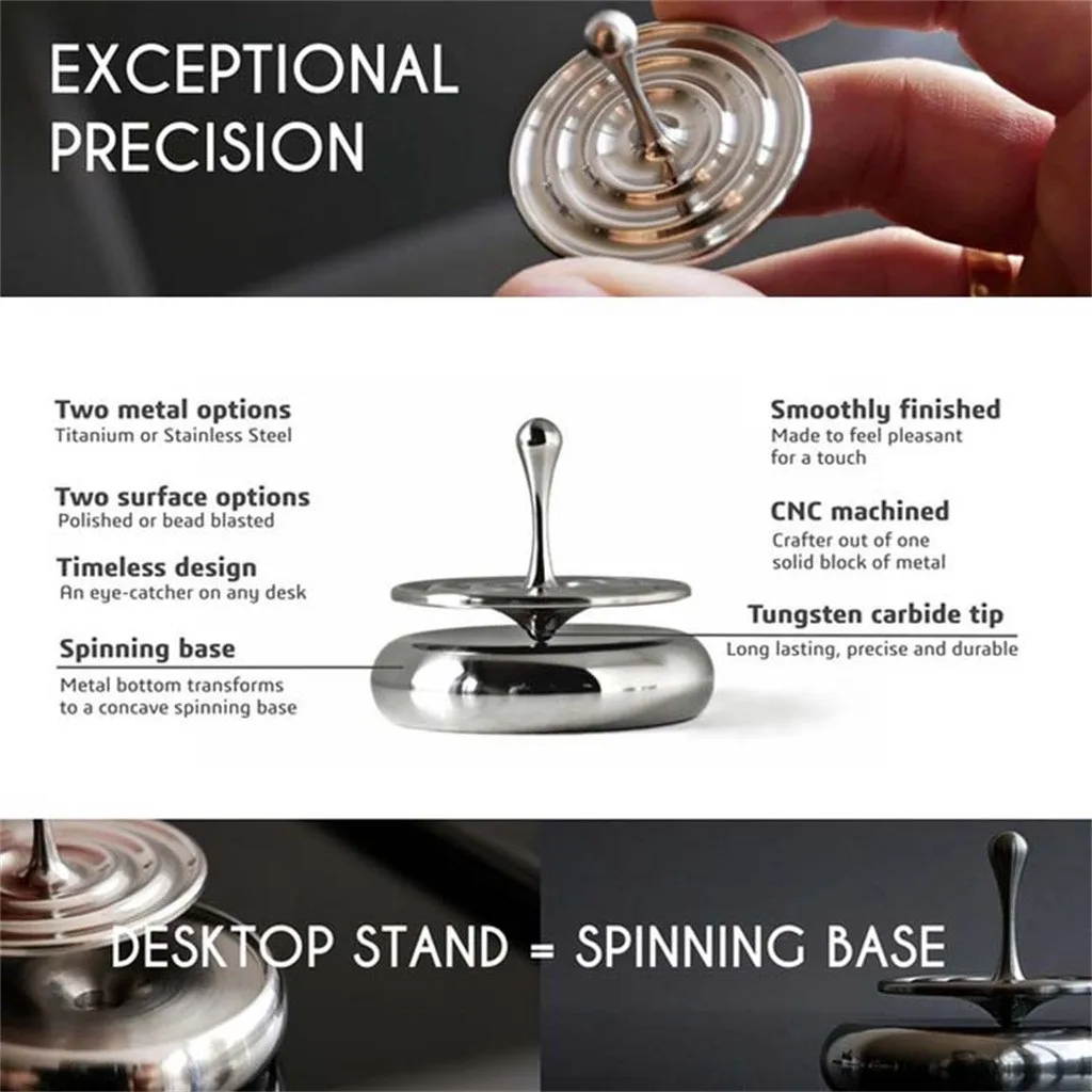 

Metal Silver Spinning Top Rotating Magnetic Decoration Desktop Droplets Spiner Toys Funny Kids Children's Toy Gifts For Boy
