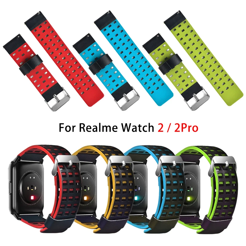 

Leather Strap For Realme Watch 2 / 2 Pro Smart Watch band Breathable Sports Bracelet Correa For Realme Watch2 Pro watchbands