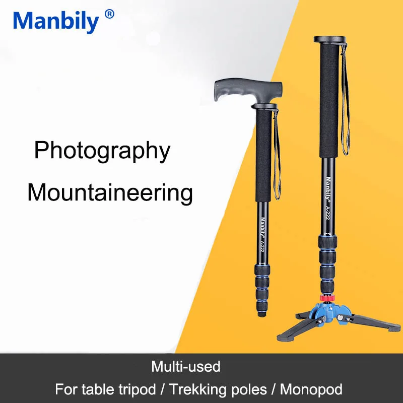 

Портативный профессиональный штатив Manbily A222 A333 для камеры, легкий монопод для камеры Canon, Nikon, Sony
