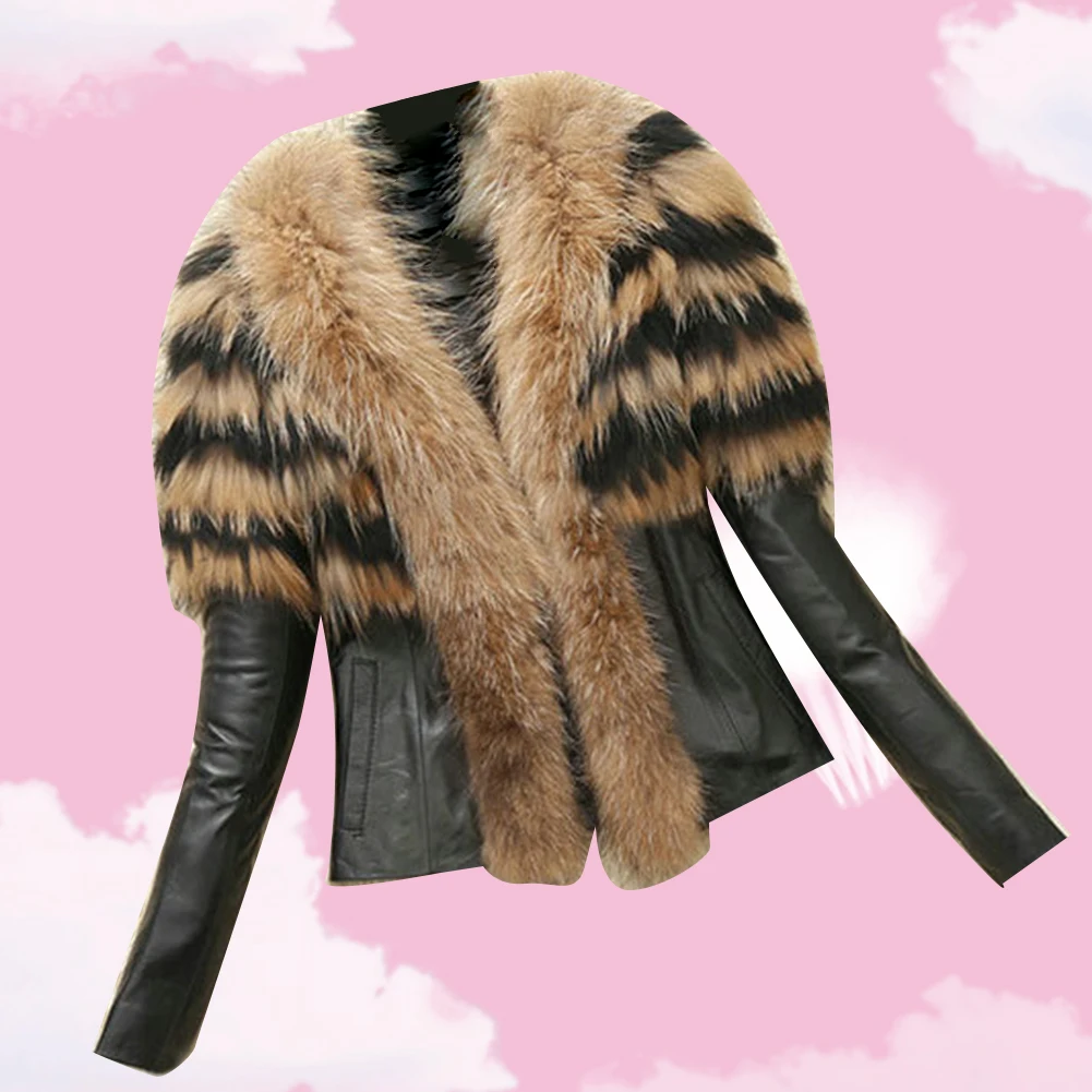 Осенне-зимняя обувь Имитация шерсти енота овчина имитация кожаных пальто с