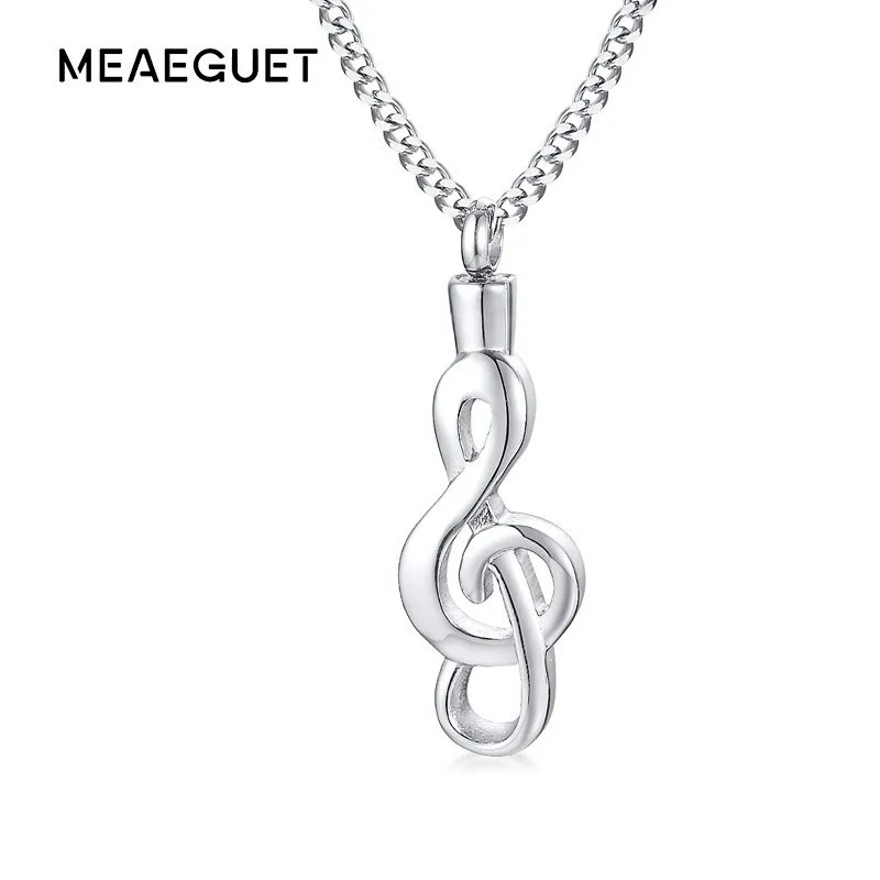 

Music Note Necklace For Women Men Treble Clef Charm Music Appreciation Urn Ash Openable Jewelry