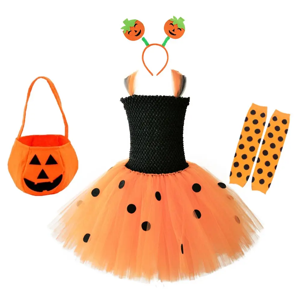 

Костюм ведьмы для косплея на Хэллоуин для девочек, наряд для подростков и девушек, платье ведьмы, комплект из 4 предметов, шапка, Сумка с тыкв...