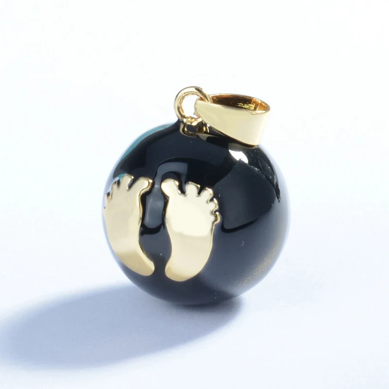 Детская ручная печать двойные сердца звезды и луна узор Мексиканский кулон бола