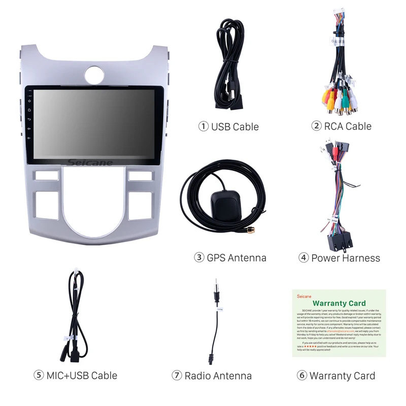 Seicane 9" Android 10.0 Radio DVD Player Navigation System For 2008 2009 2010 2011 2012 KIA FORTE (AT) With Bluetooth Wifi 3G |