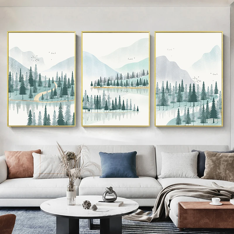 

CHENISTORY 3PC DIY Oil Picture By Numbers Set Scenery With Frame On Canvas Coloring Painting By Number For Adults Home Decor Art