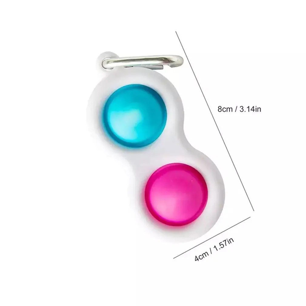 

Dimple Key Buckle Toys Early Educational Toy For Kids Stress Relief Anxiety Relief Pop Bubble Sensory Fidget Toys