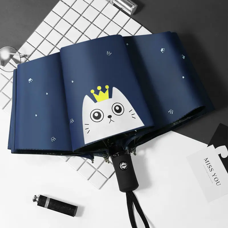 

Artracyse Fully Automatic Rain Umbrella Female and Male Sun Umbrella Sun Protection UV Protection Folding Sunshade Dual Use