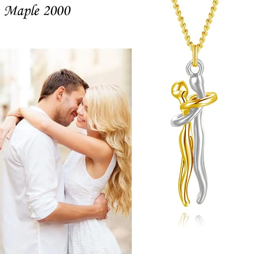 

New environmental protection pure copper fashion OL men and women gifts commemorative couple necklace jewelry clavicle chain