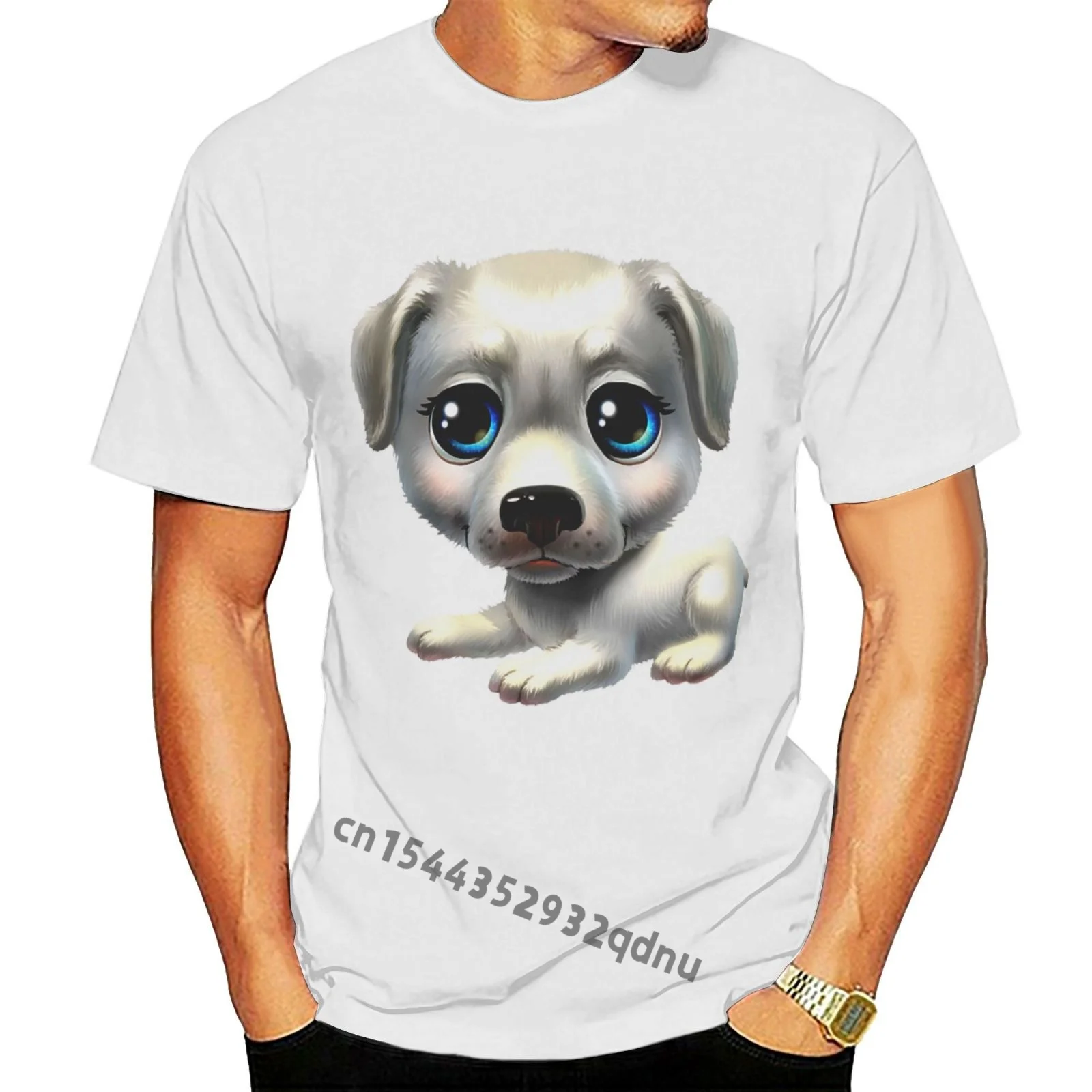 

Cute Little White Dog T Shirt White Cotton Men S 6Xl Camisetas