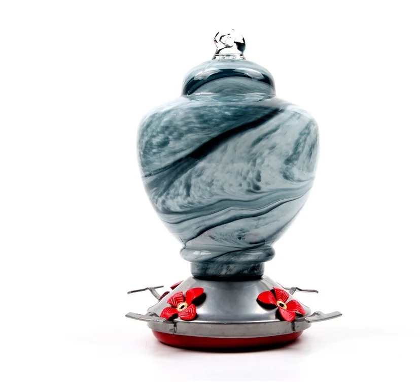 

Yard Garden Decor Hummingbird Feeder Hand Blown Glass Hummingbird Feeder Garden Tools Garden Ornaments Decor