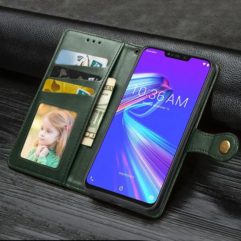 Роскошный кожаный флип-чехол-бумажник для ASUS ZB602KL ZA550KL ZS660KL ROG PHONE2 ZenFone MAX PRO(M2) ZB631KL ZB633KL чехол для телефона Capa