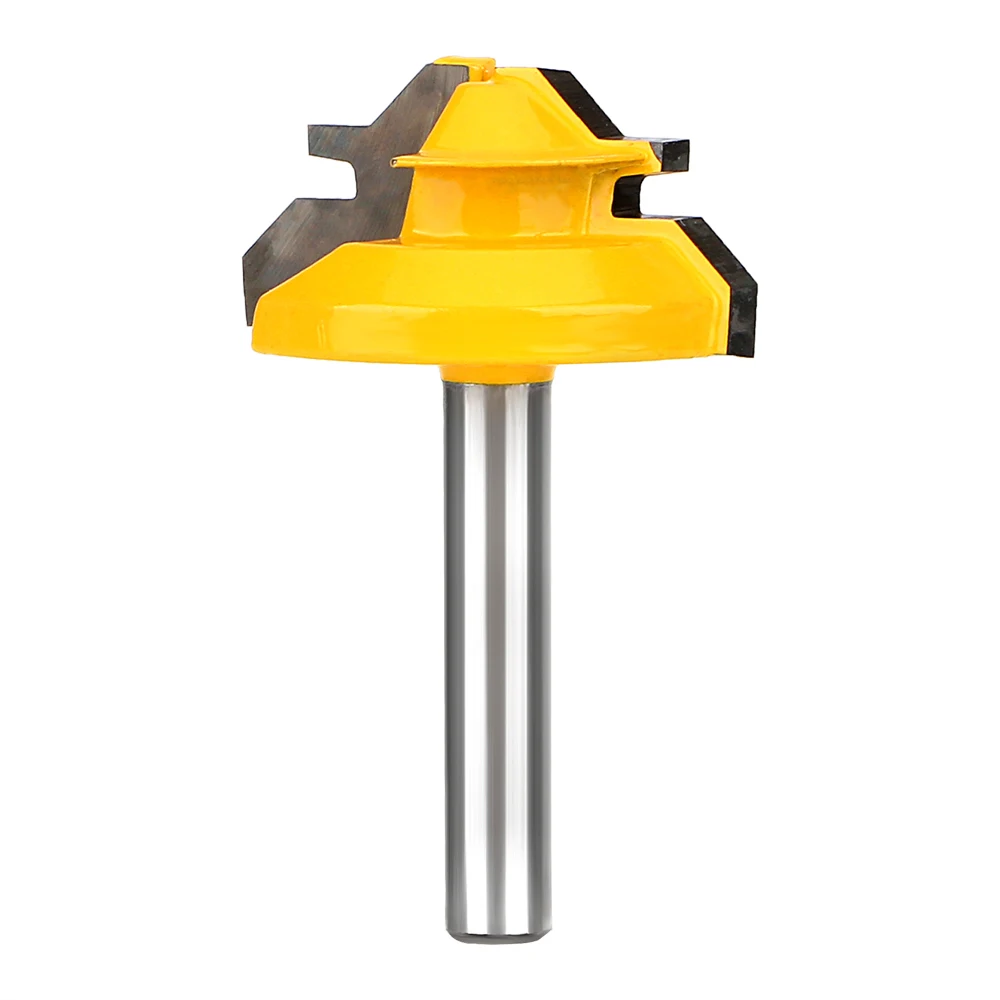 

NICEYARD 1/4'' Woodworking Cutter Tool Shank Lock Miter Router Bit 45 Degree Tungsten Woodwork