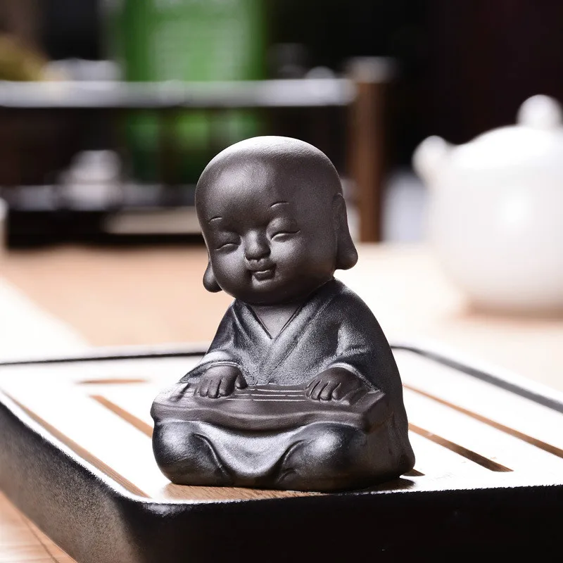 qin Ремесленные украшения для дома дзен маленькая фигурка монаха креативный Будда чай домашнее животное украшение комнаты Аксессуары винтажный домашний декор - Цвет: qin