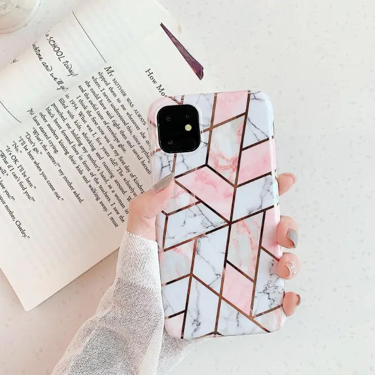 Роскошный Мраморный чехол для телефона для iphone 11 Pro Max XS Max X XR 7 8 Plus 8 Plus 7Plus 6 S 6 S чехол силиконовый чехол - Цвет: W52