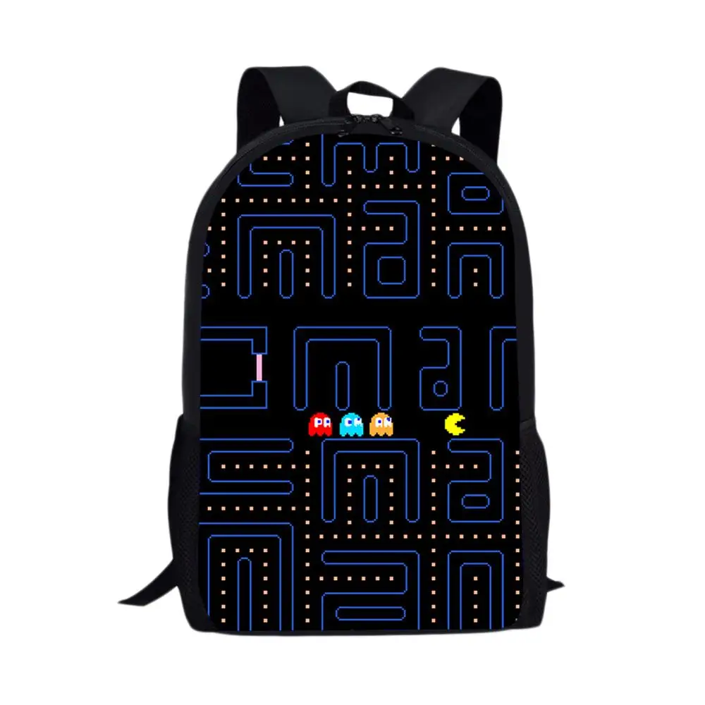 16-inch Bag Daypack for Girls Teenagers Boys Pacman Print SchoolBag School Supplies Backpack Mochilas Mujer Rugzak