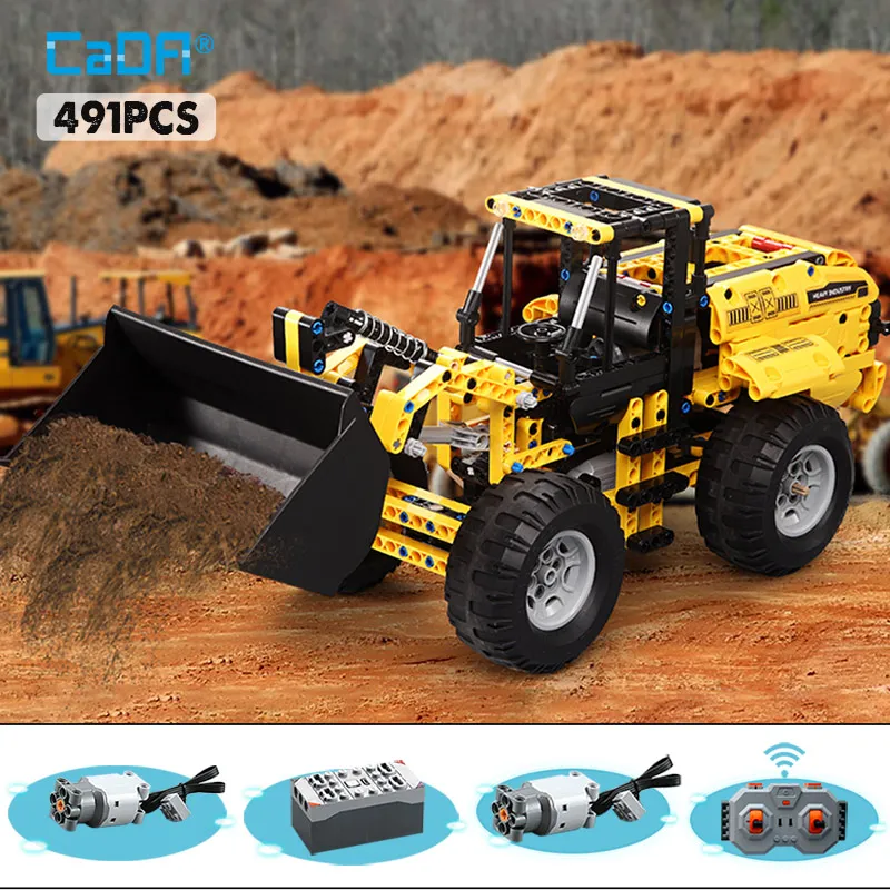 Строительные блоки Hipac Technic 491 шт. RC грузовик колесный строительные бульдозеры