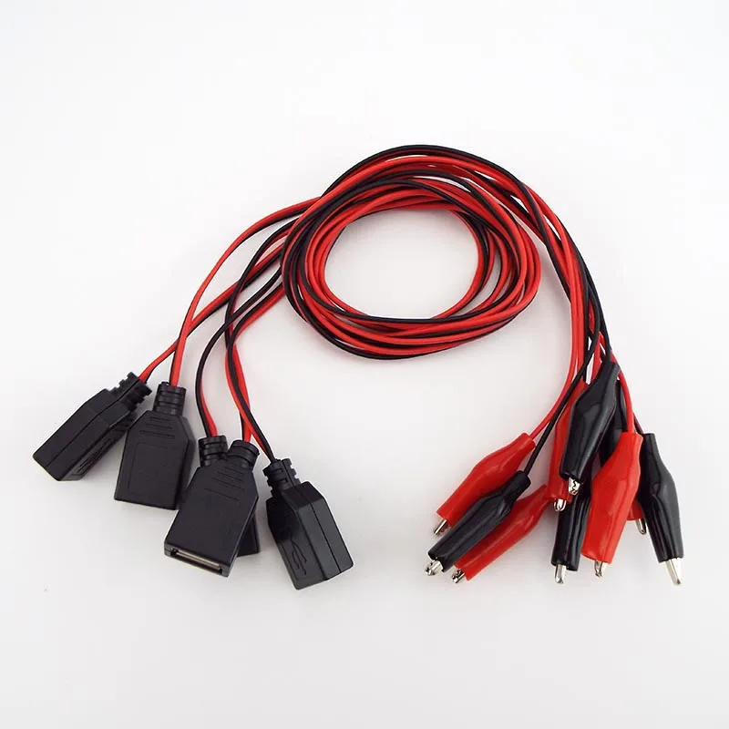 Испытательные зажимы типа крокодил к USB разъему папа мама кабель Электрический