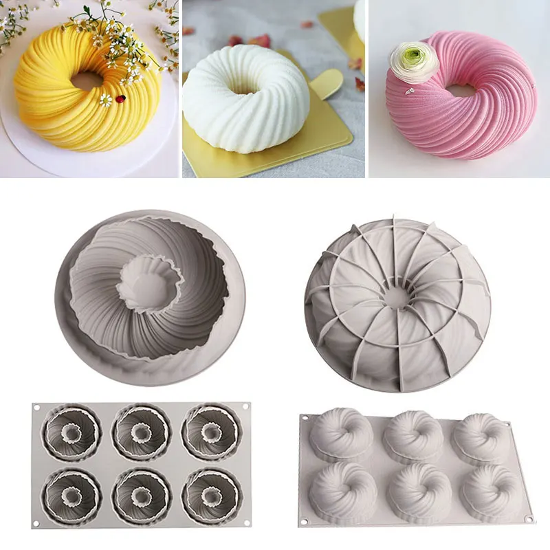 Силиконовая форма гибкая для торта Bundt с 3D технологией легко разбирается