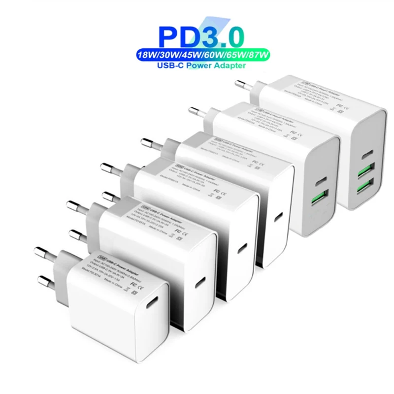 18 Вт 30 45 60 65 TYPE C USB внешнее аккумуляторное устройство адаптер QC3.0