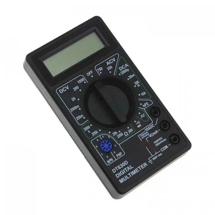 DT830D ЖК-цифровой мультиметр 1999 отсчетов AC/DC Вольтметр Амперметр Ом зуммер тестер метр 750/1000 в цифровой мультиметр инструмент HR