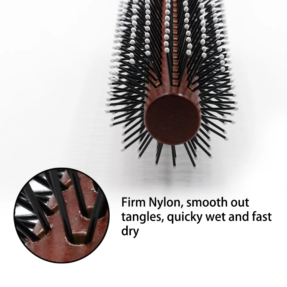 Mythus деревянные круглые волос Расческа для вьющихся с шариковым наконечником