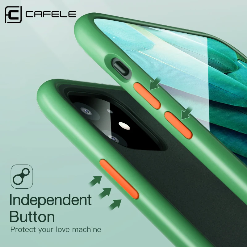CAFELE Новый чехол для телефона iPhone 11 Pro Max мягкий TPU кромка с Жесткий чехол-накладка