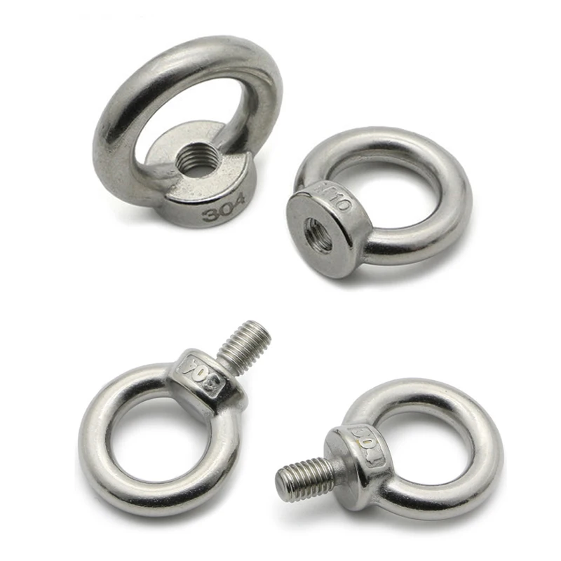 Lifting Eye Nuts/Screw Ring eyebolt Ring Hooking M3 M4 M5 M6 M8 M10 M12 304 Stainless steel
