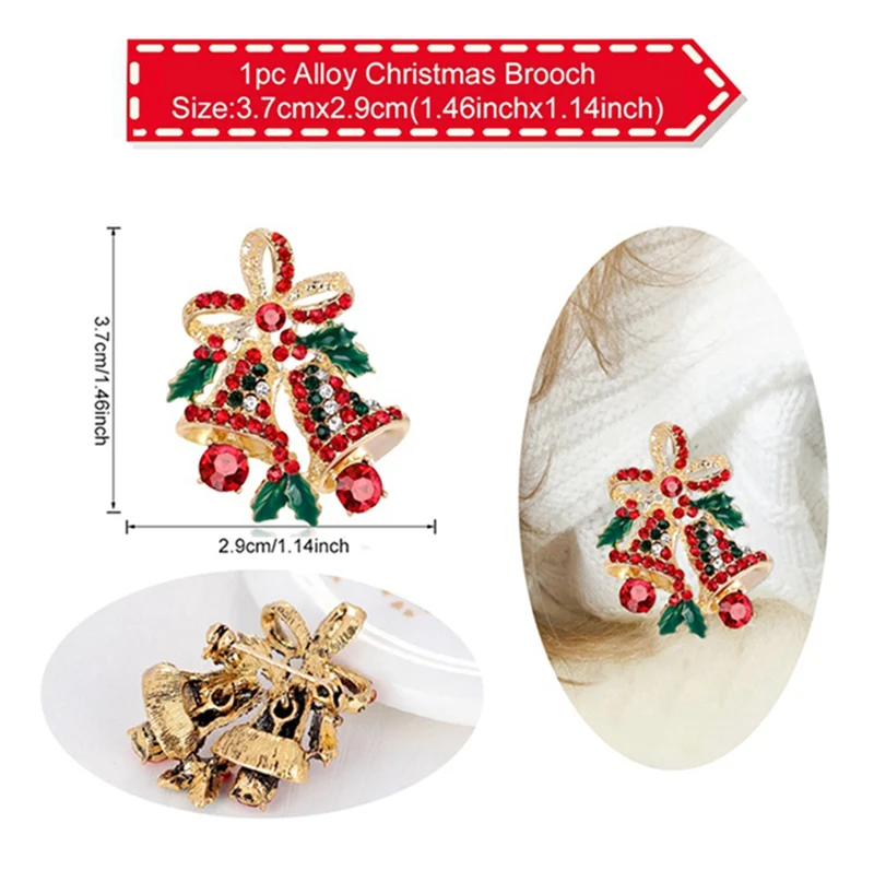 Christmas Brooch Рождественские серьги, подвеска с Санта-Клаусом, Рождественский Декор для дома, рождественский подарок для детей, украшение для рождественской елки - Color: Christmas Brooch