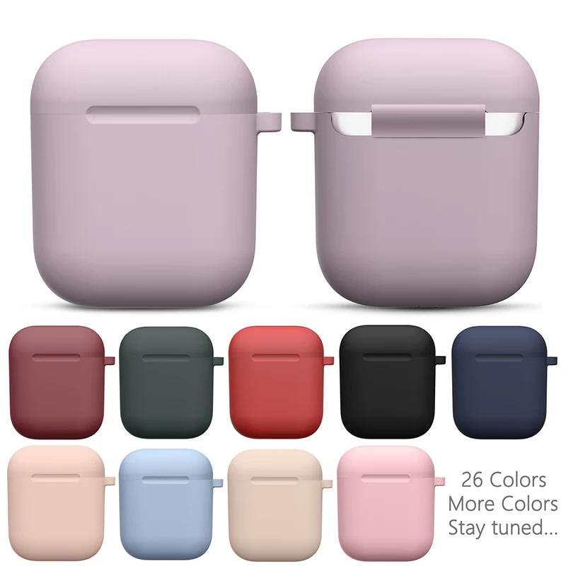 Силиконовый мягкий чехол для наушников Airpods 2 1 беспроводных защитный Apple Air Pods |