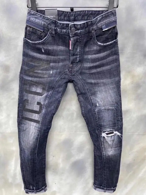 

black pants classic,Authentic,DSQUARED2,Retro,Italian brand ,Women/Men Jeans,locomotive,Jogging jeans,DSQT115-1