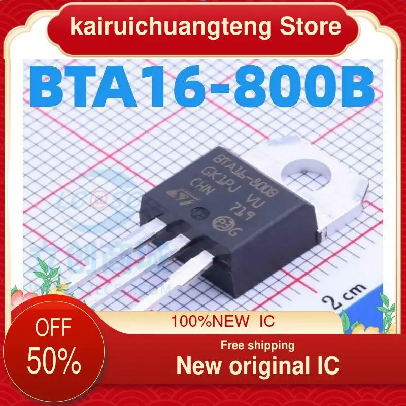 

10-200PCS BTA16-800B TO-220 16A/800V/1W New original IC