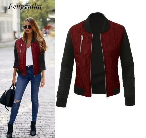 

Spring, Autumn and Winter Fashion Jacket Women's Long-Sleeved Splicing Casual Jacket Plus Size Short Jacket