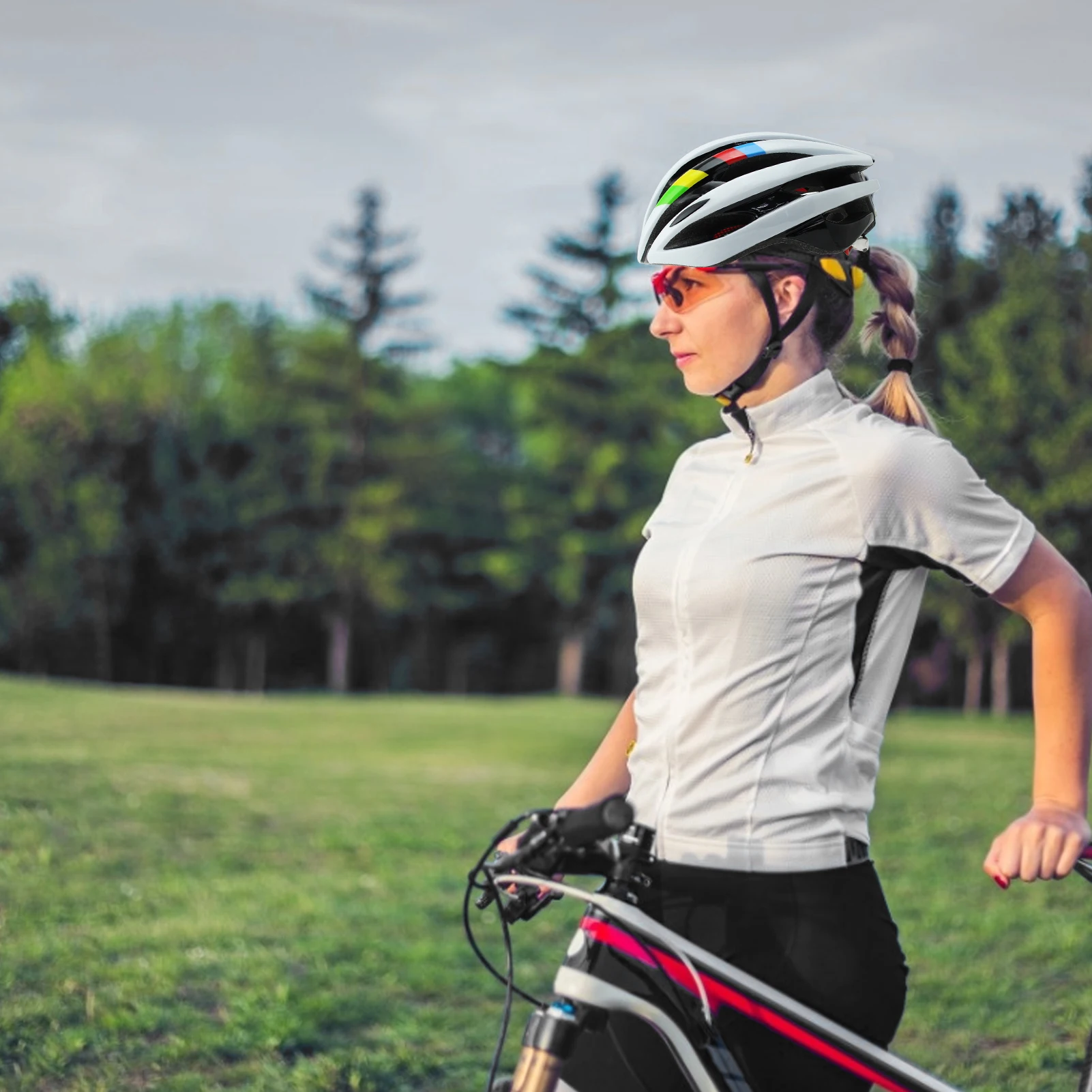 

Mountain Bike Safety Helmet Adjustable Cycling Bicycle Helmet Adjustable Unisex Motorcycle Modular Sport Safety Helmet