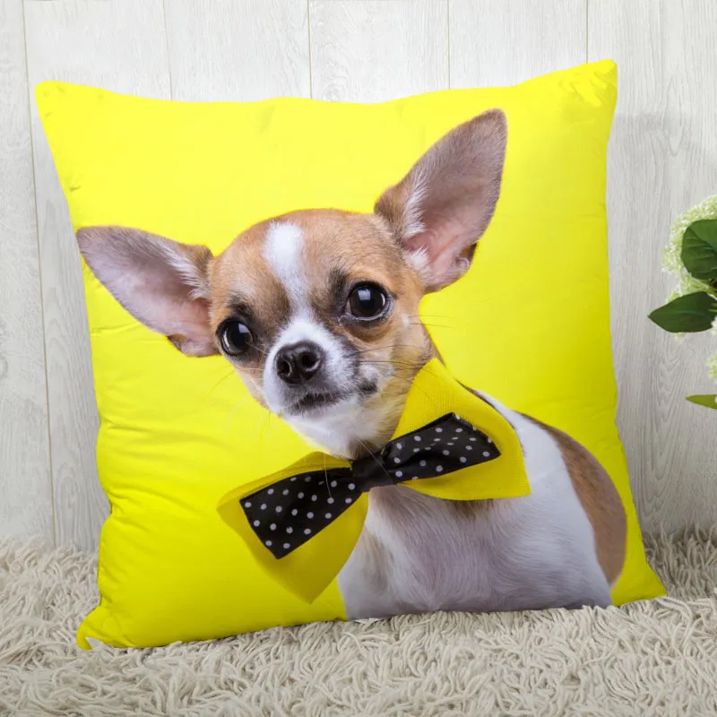 

Chihuahua Kissen Abdeckung Anpassen Kissenbezug Moderne Home Dekorative Kissen Fall Für Wohnzimmer 45X45cm,40X40cm EINE 2020.4.2