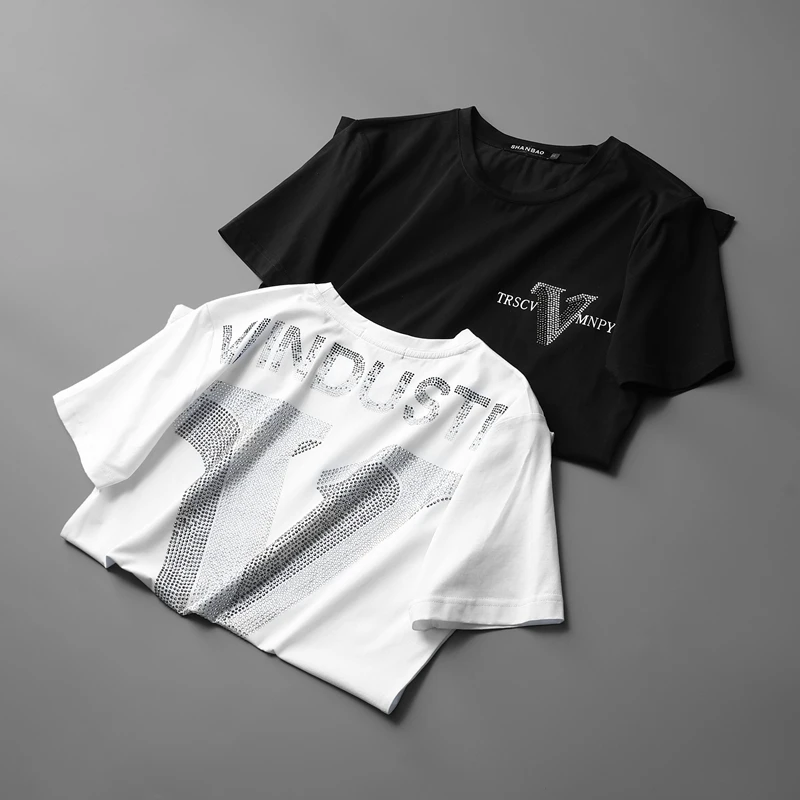 

Arrivals Men's New T-Shirt Solid Color Summer 3D Letter Print Clothing Men's Tee Shirt Short Sleeve TShirts A1123