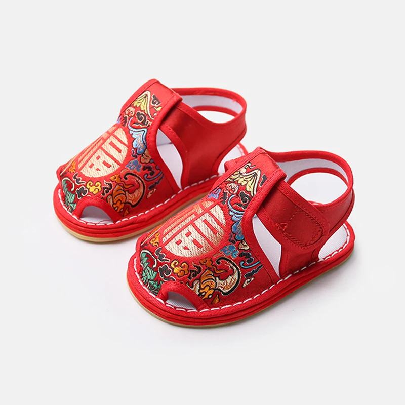 

Сандалии Детские Zhuazhou обувь детские тканевые туфли ручной работы Фу-образные прочные тканевые подошвы для мальчиков и девочек малышей Тигр...