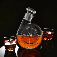 500ml whiskey decanter for alcohol crystal glass blower decanter bottle for wine liquor scotch bourbon vodka alcohol drinks