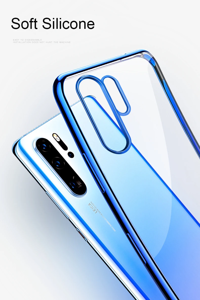 Ультратонкий чехол для телефона huawei P30 Pro P20 mate 20 lite P Smart Z Plus Мягкий силиконовый прозрачный 3D лазерный чехол с покрытием