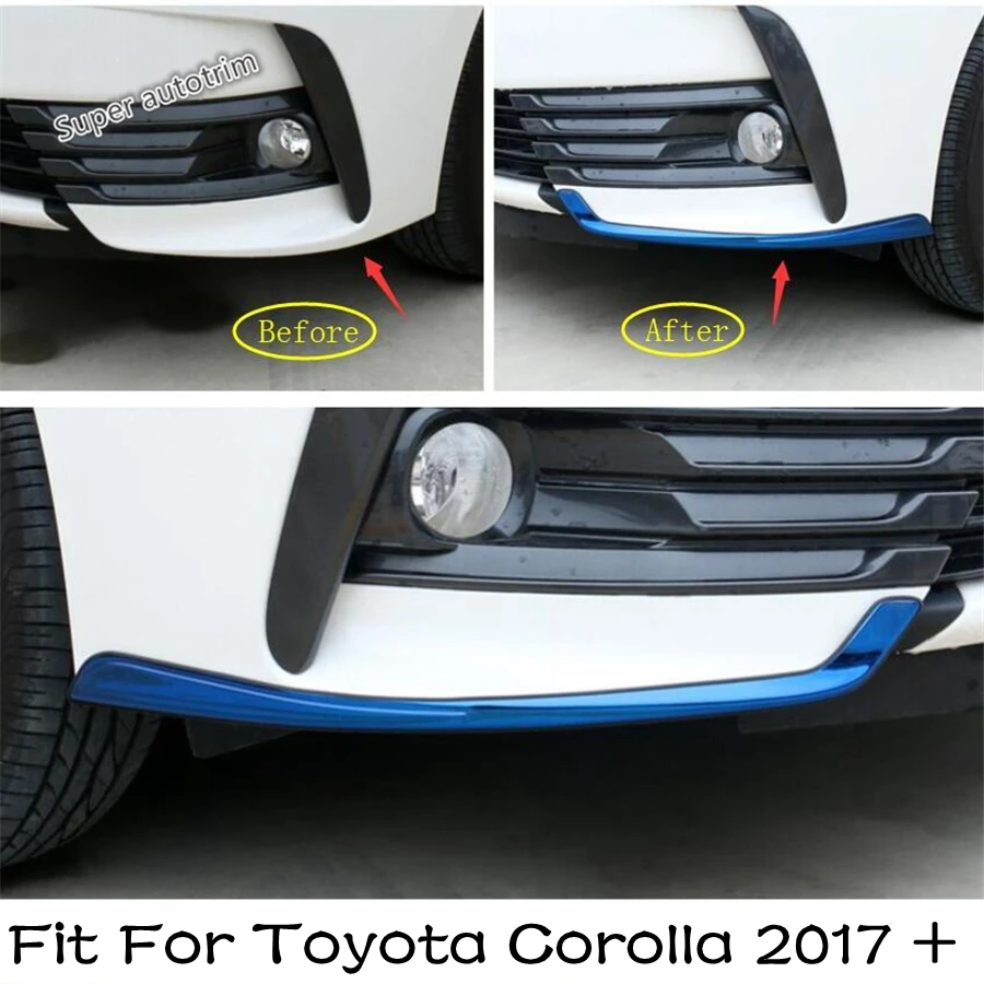 

lapetus Accessories Front Fog Lights Bumper Lower Corner Guard Protector Strip Cover Trim 2 Pcs Fit For Toyota Corolla 2017 2018