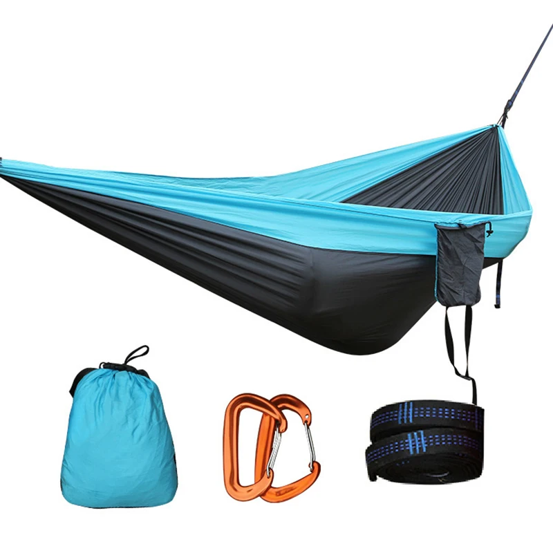 

Nylon Single Double Hammock Outdoor Camping Backpacking Travel Hanging Sleeping Bed HB88